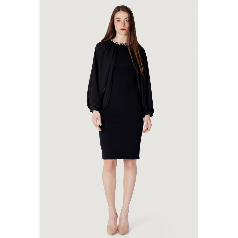 Rinascimento Black Polyester Long RI-11296600009-IT40|S