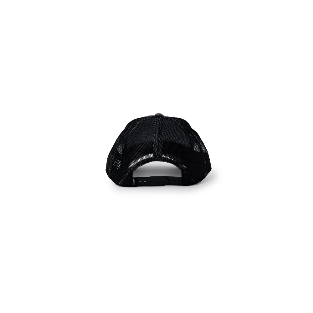 Back view of Goorin Bros gray polyester visor hat, spring/summer collection, featuring breathable mesh design for men.