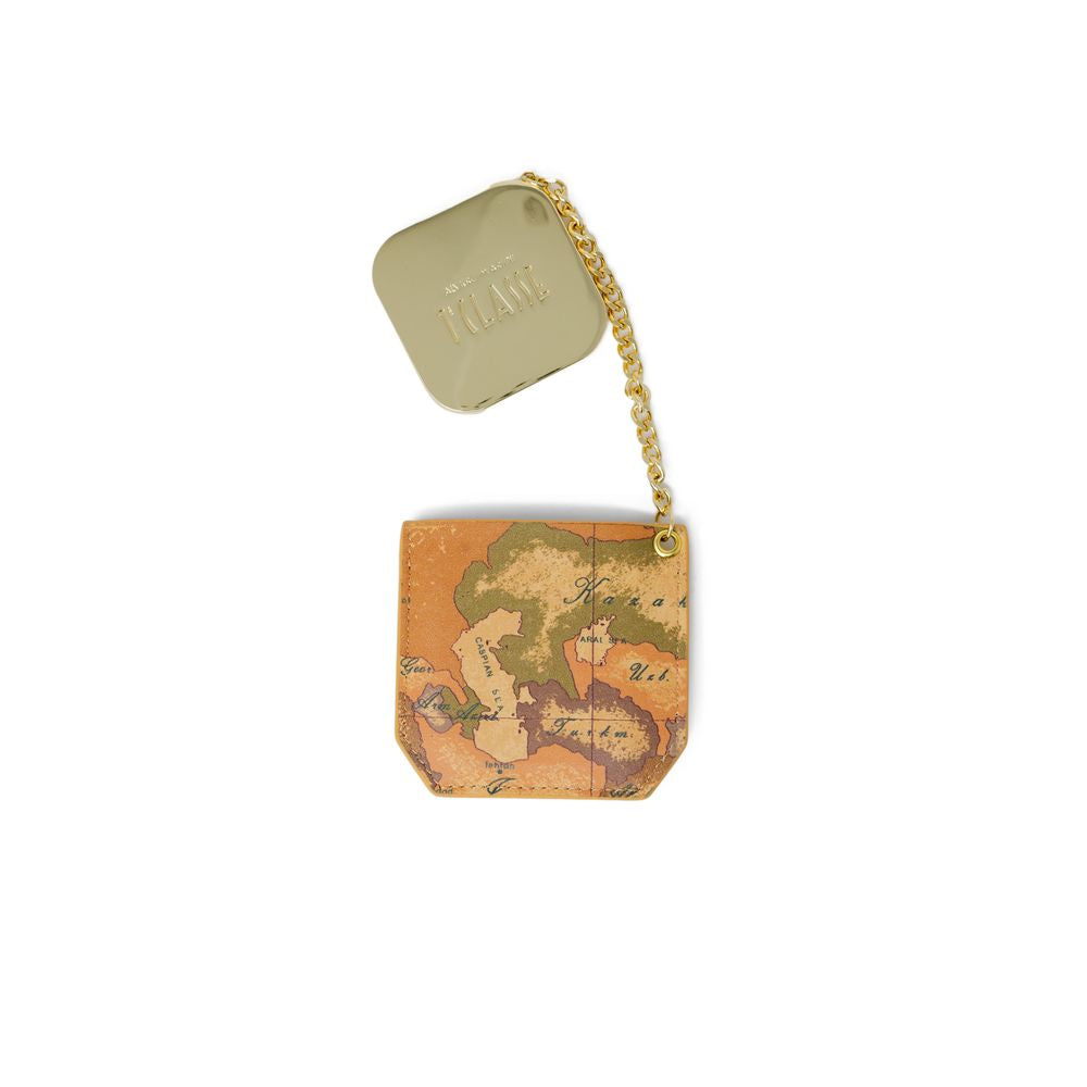 Alviero Martini Prima Classe Beige Copper Keychain, small women's leather good, fall/winter collection, 6cm x 4cm x 0.5cm