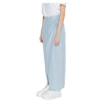 Vero Moda Light Blue Linen Skirt VE-13394500307-IT36|XXS