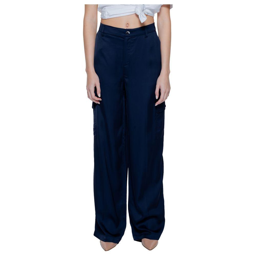 Street One Blue Viscose Pant ST-14205200010-W38 | L32