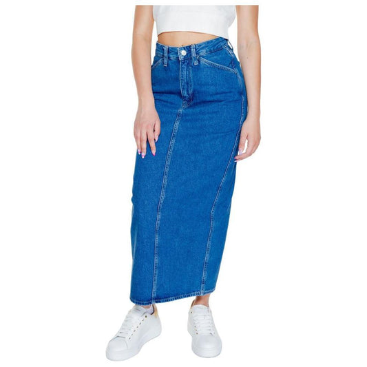 Calvin Klein Jeans Blue Cotton Skirt
