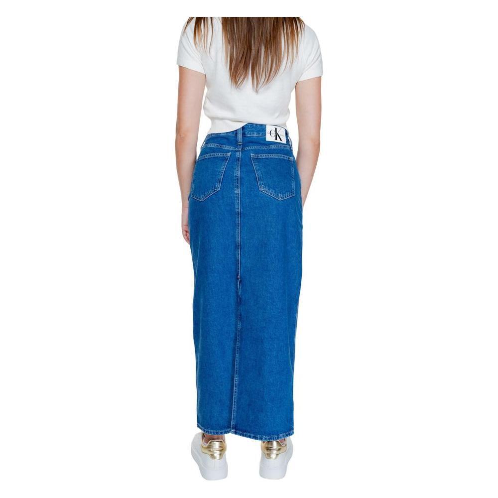 Calvin Klein Jeans Blue Cotton Skirt