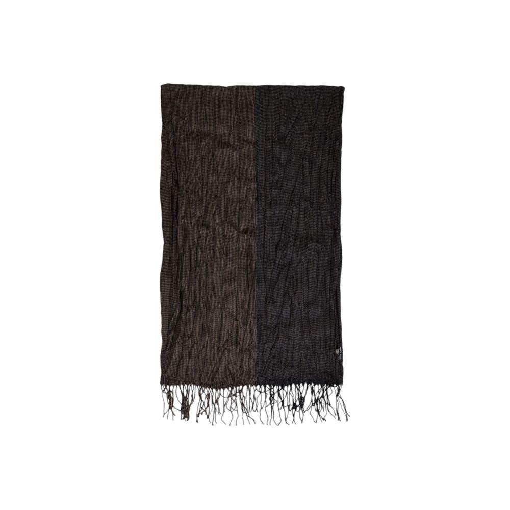 Antony Morato brown polyester scarf for men, fall/winter collection, featuring a stylish two-tone design.