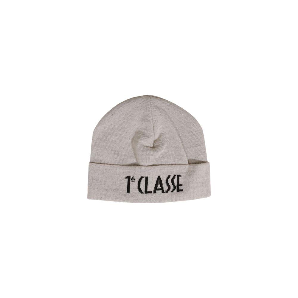 Alviero Martini Prima Classe cream wool hat, women's fall/winter collection, 50% wool, 50% polyacrylic, stylish and warm.