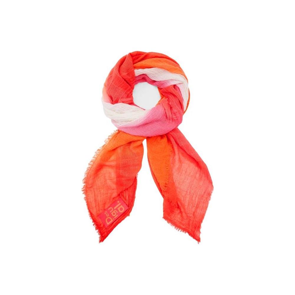 Desigual Orange Polyester Scarf, soft and lightweight, perfect as a wrap or elegant accessory. Ideal for fall styling.