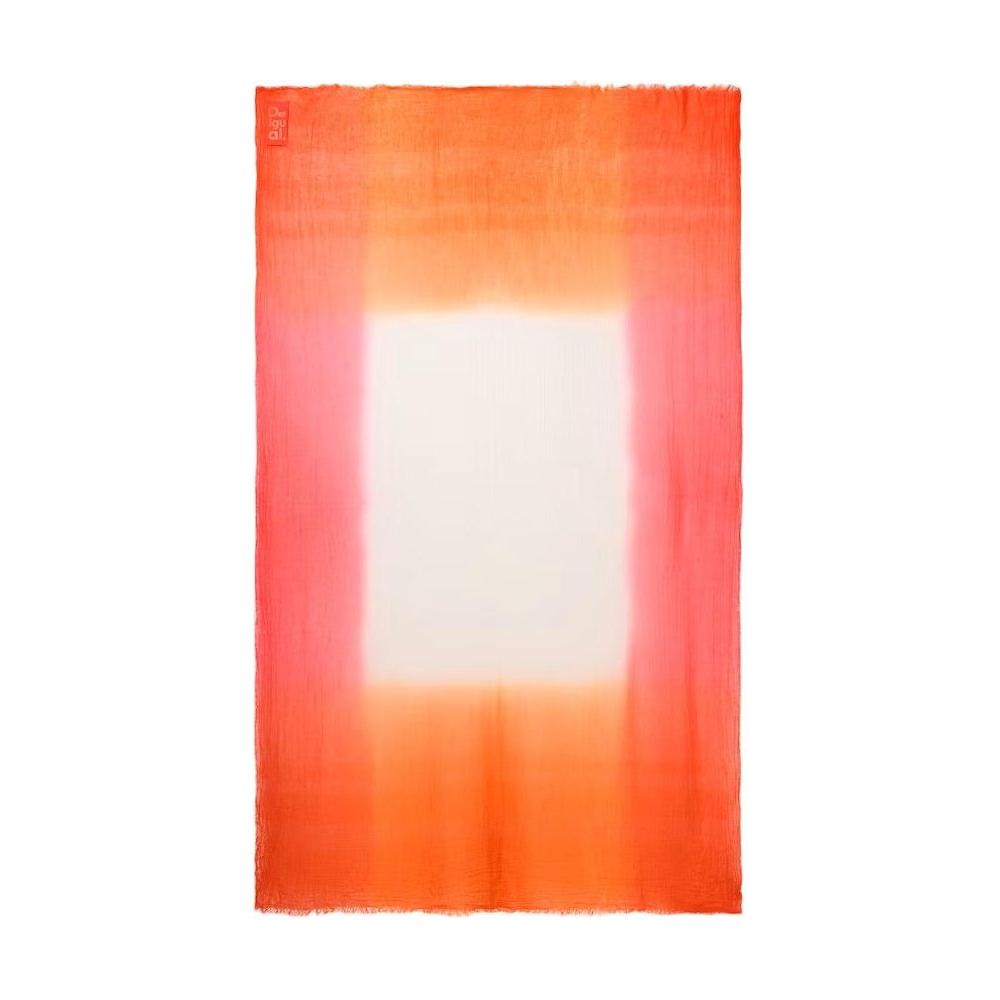 Desigual orange polyester scarf with a gradient design, ideal for versatile styling and cooler seasons.