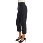 Dolce & Gabbana Elegant High Waist Capri Dress Pants Jeans & Pants Dolce & Gabbana Dark Slate Gray