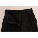 Dolce & Gabbana Elegant High Waist Capri Dress Pants Jeans & Pants Dolce & Gabbana Light Gray