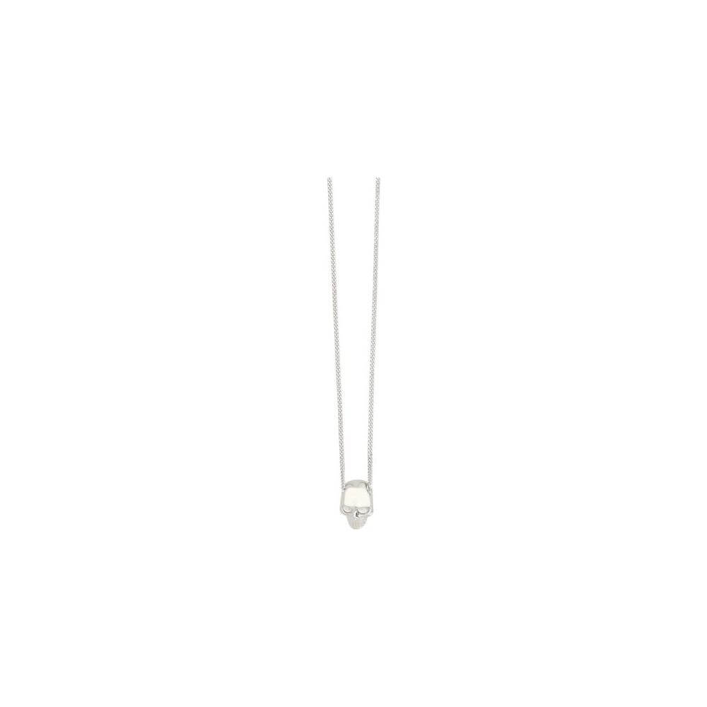 Alexander McQueen Skull Necklace with unique beard chain and iconic skull pendant, symbolizing rebellion and luxury.