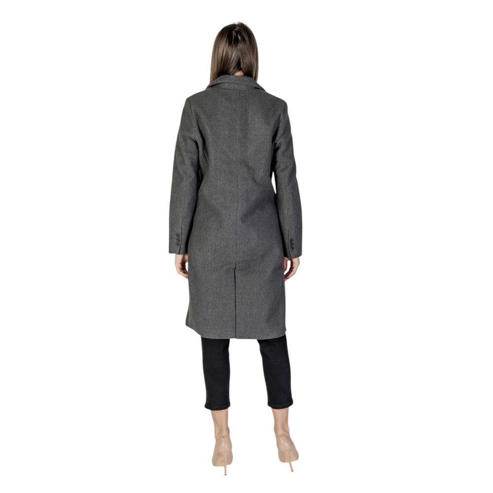 Vero Moda Gray Polyester Coat