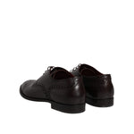 Dolce & Gabbana Black Calfskin Leather Derby Men Dress Shoes