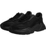 Dolce & Gabbana Black Leather Daymaster Low Top Sneakers Shoes