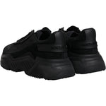 Dolce & Gabbana Black Leather Daymaster Low Top Sneakers Shoes