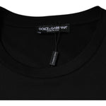 Dolce & Gabbana Black Cotton Crew Neck Short Sleeves T-shirt