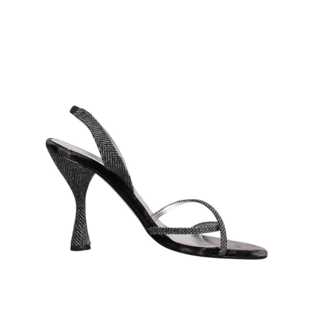 Dolce & Gabbana Black Chevron High Heels Sandals Shoes LA12236-39