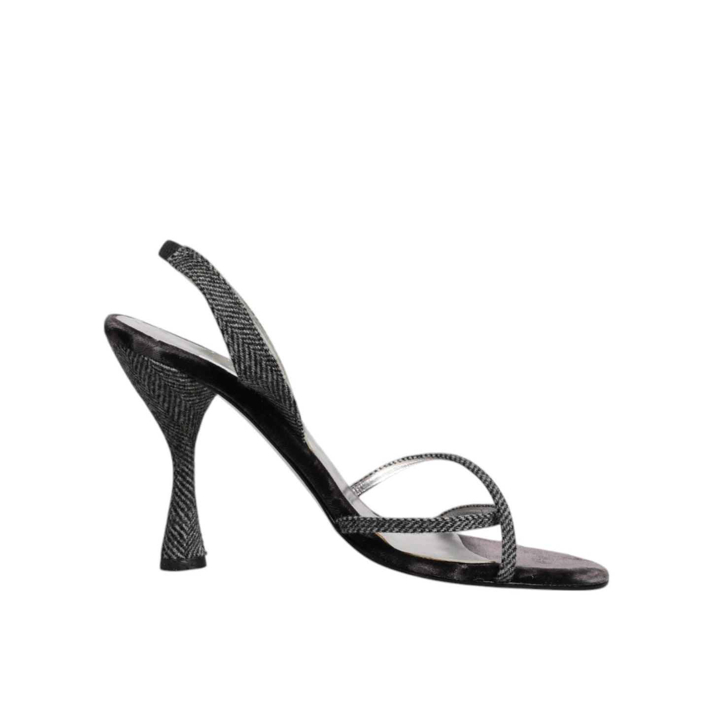 Dolce & Gabbana Black Chevron High Heels Sandals Shoes LA12236-39