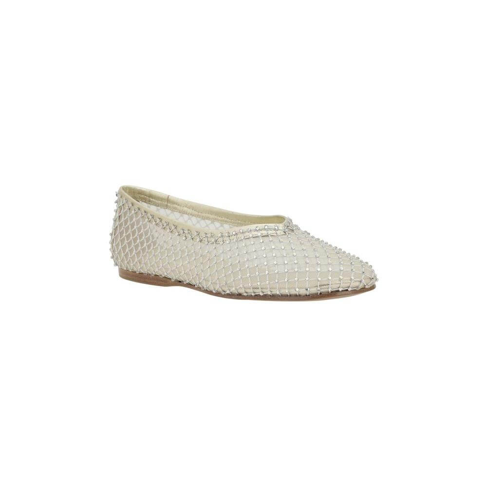 Forte_Forte Strass Mesh Ballerinas with rhinestone details and flat sole for elegant style and comfort.