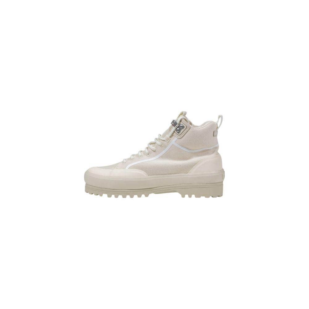 Superga beige fabric sneaker for women, autumn/winter collection, 100% textile, side view showcasing design and style