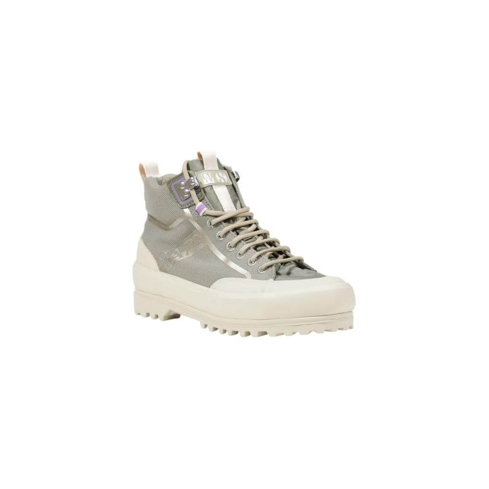 Superga green fabric sneaker for women, featuring autumn/winter collection, 100% textile. Stylish and comfortable footwear.