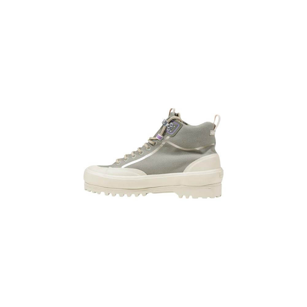 Superga green fabric sneaker for women, autumn/winter collection; composed of 100% textile materials.