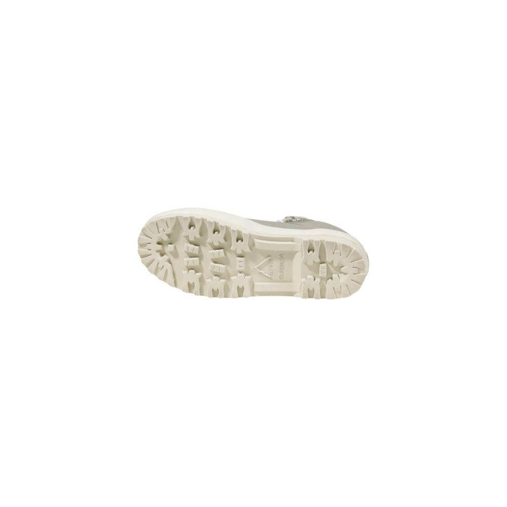 Outsole view of Superga Green Fabric Sneaker for women, featuring textured white rubber sole, autumn/winter collection.