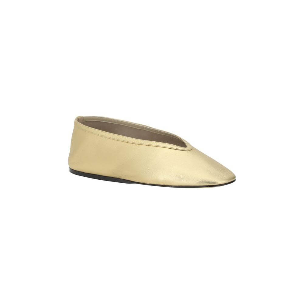 Elegant Luna Ballerinas by Le Monde Beryl featuring a metallic finish and flat sole for a chic, modern look.