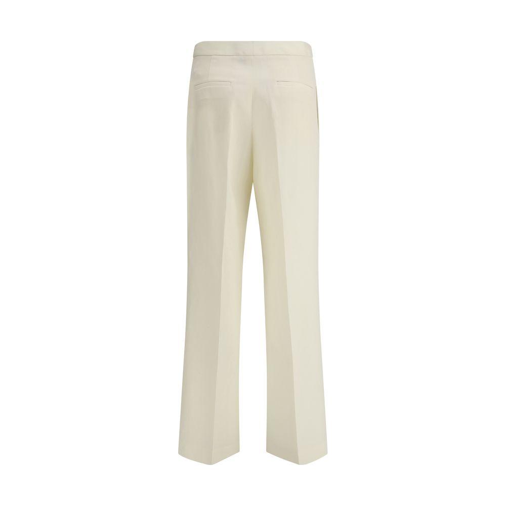 Back view of Fabiana Filippi Virgin Wool Pants with a mid-rise waist and flare leg, crafted for elegance and comfort.