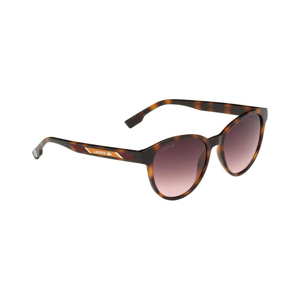 Lacoste brown injected women's sunglasses L981SRG-240, 54/17/145 mm size, category 3 protection, tortoiseshell frame