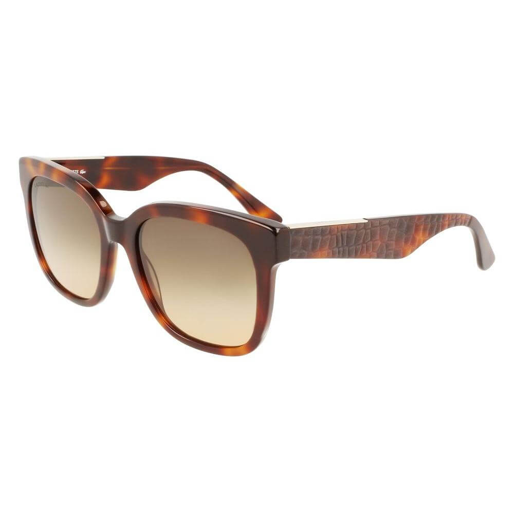 Lacoste Women's Brown Acetate Sunglasses L970S-230, featuring 55/19/140mm dimensions and Filter 3 lenses.