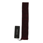 Dolce & Gabbana Silk Bordeaux Crown Chili Print Mens Scarf Silk Scarves Dolce & Gabbana Black