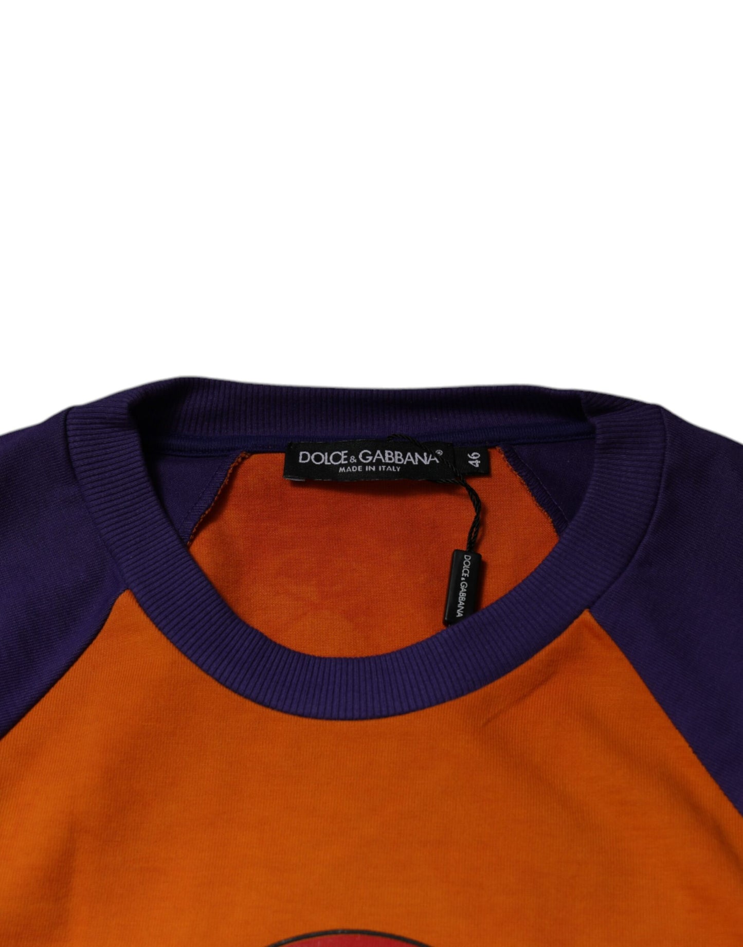 Dolce & Gabbana Orange Purple Graphic Print Short Sleeves T-shirt TSH87491-46