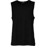 Dolce & Gabbana Black Cotton Round Neck Sleeveless T-shirt