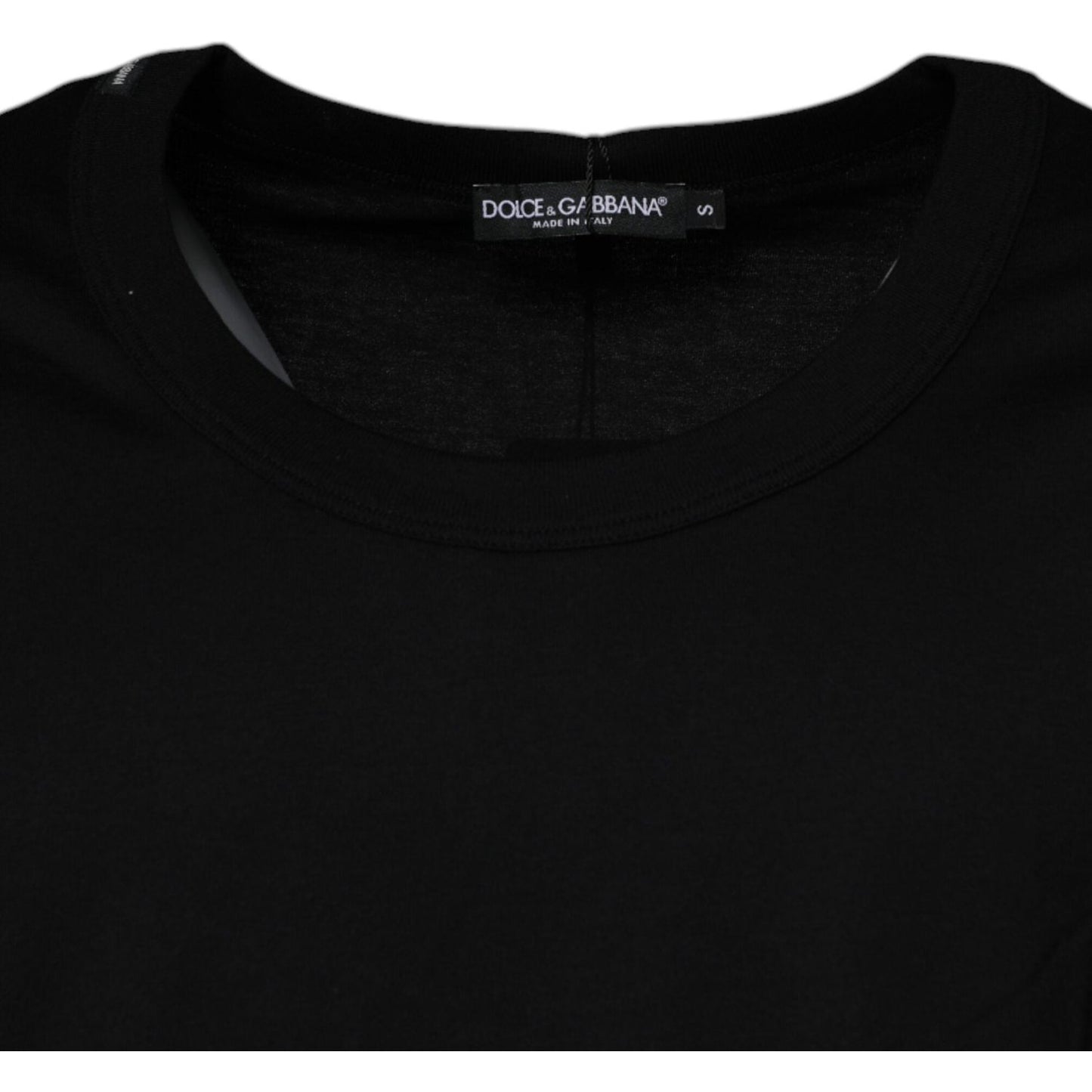 Dolce & Gabbana Black Cotton Round Neck Sleeveless T-shirt