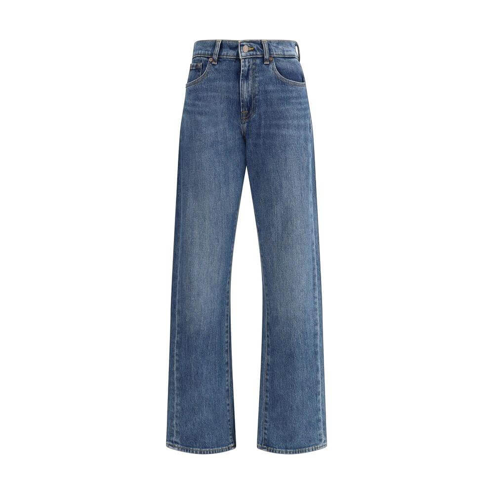 7FOR Jasper Jeans with straight fit, five-pocket design, button-and-zip closure, and iconic leather patch detail on the back.