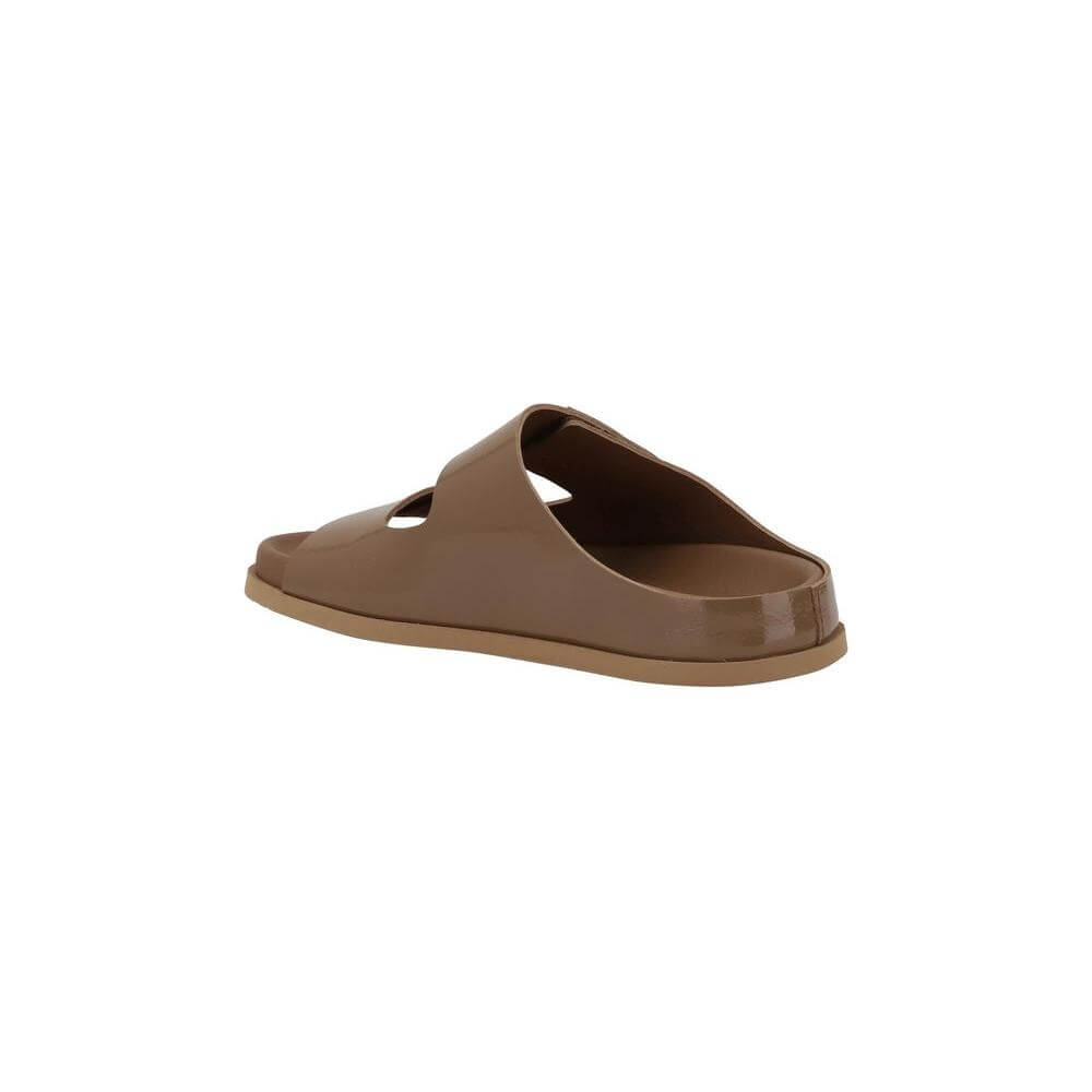 Pedro García Dominika leather sandals with adjustable Velcro straps, flat sole, and contrasting logoed insole for comfort and style.