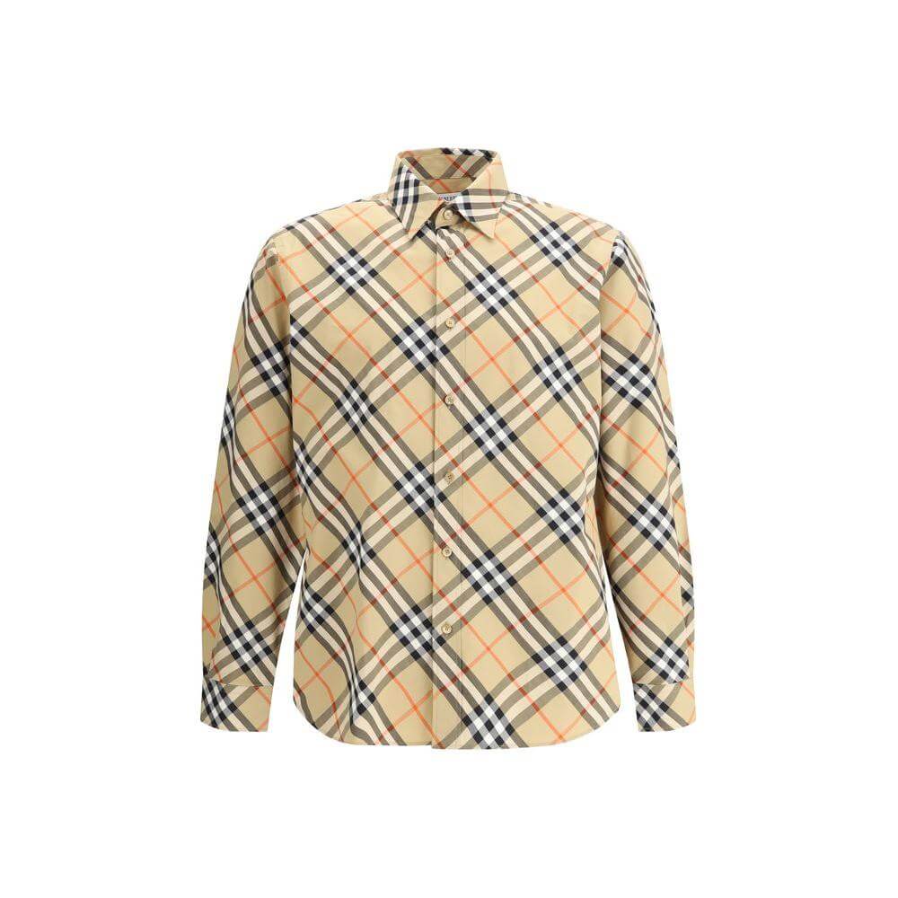 Burberry Archive Check Shirt with classic collar and button closure, featuring iconic plaid pattern for timeless elegance and style.