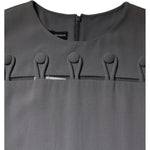 Emporio Armani Gray Round Neck Sleeveless A-line Mini Dress