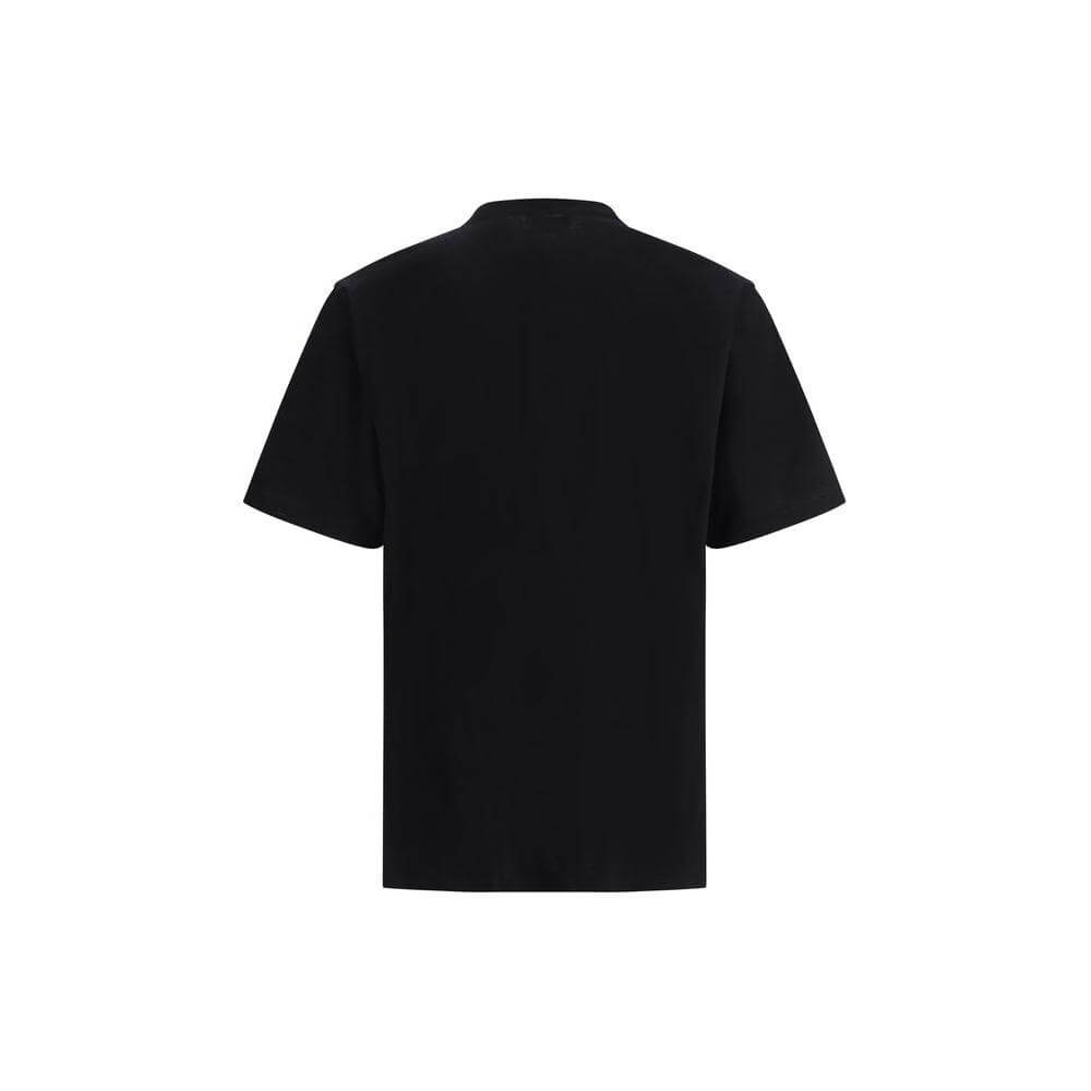Back view of black Alexander McQueen Maxi print T-Shirt with crew neck and short sleeves.