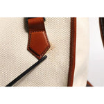 Dolce & Gabbana Beige Brown Canvas Leather Travel Back Pack Bag BAG4041