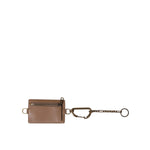 Dolce & Gabbana Brown Exotic Leather Card Holder DG Logo Plaque Wallet BAG4233