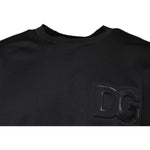 Dolce & Gabbana Black DG Logo Print Cotton Crew Neck T-shirt