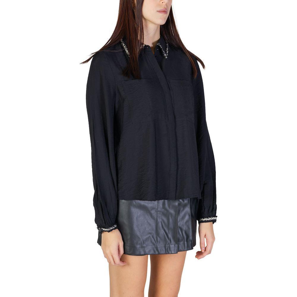 Vila Clothes Black Viscose Shirt VI-15818600009-34 | XXS
