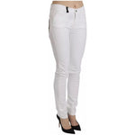 Dolce & Gabbana White Crystal Embellished Skinny Jeans PAN61200-36