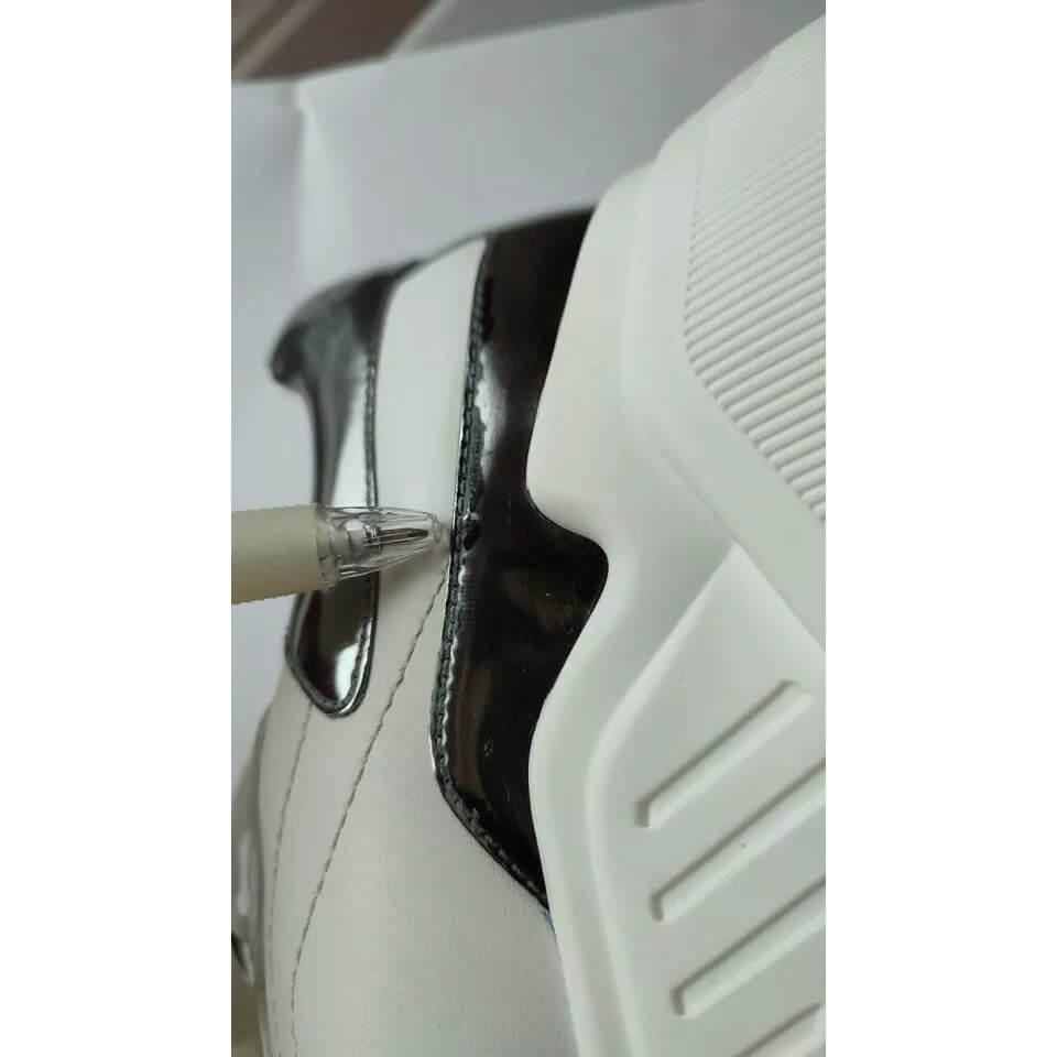 Dolce & Gabbana White Silver DAYMASTER Leather Sneakers Men Shoes