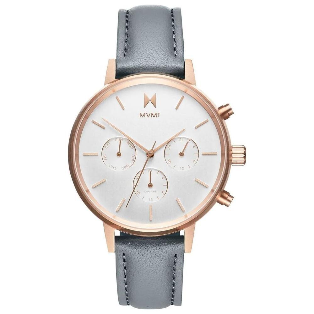 MVMT Gray Leather Watch 1728,67434610848,Gray,MVMT,New with tags,Watches,Watches for Women - Watches,Women MVMT MVDFC01RGGRAC