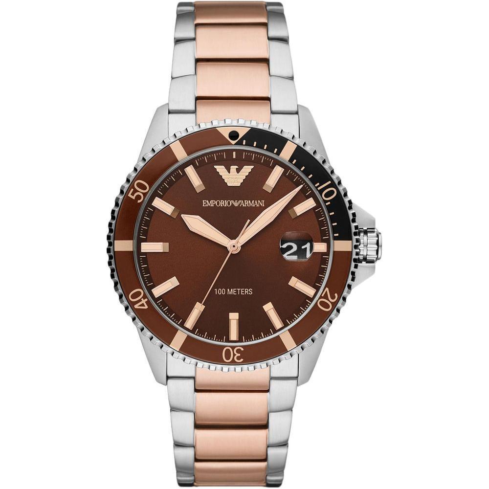 Armani Multicolor Stainless Steel Watch 1728,67434610848,Armani,Men,Multicolor,New with tags,Watches,Watches for Men - Watches Armani ARAR11340AC