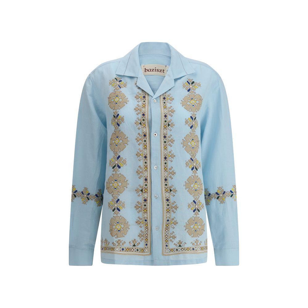 Baziszt Roses Shirts BA-RO26SHLIGHTBLUE-M