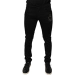 Dolce & Gabbana Black DG Crown Logo Cotton Skinny Denim Jeans