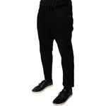 Dolce & Gabbana Black Cotton Stretch Logo Skinny Denim Jeans
